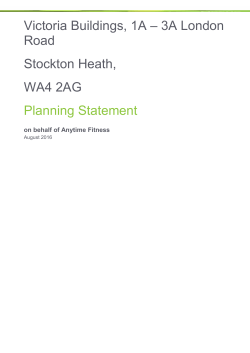 3A London Road Stockton Heath, WA4 2AG Planning Statement