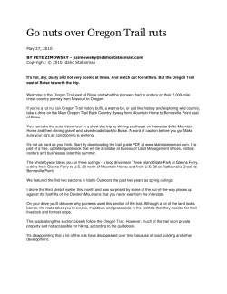 Go nuts over Oregon Trail ruts