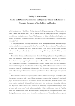 Masks and Dances - Flusser Studies