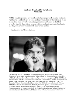 to READ Dan Sociu Translated by Carla Baricz