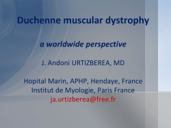 Diapositive 1 - Duchenne Parent Project