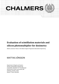 Evaluation of scintillation materials and silicon photomultiplier for