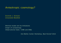 Anisotropic cosmology?