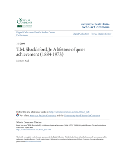 TM Shackleford, Jr: A lifetime of quiet achievement
