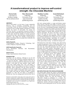 the Chocolate Machine