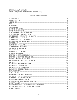 Criminal Law Update outline