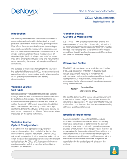 OD600 Measurements &ndash; DS-11+ Technical Note 168