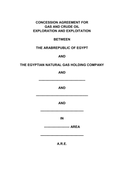 concession agreement for gas and crude oil