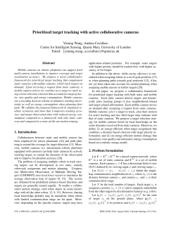 Prioritized target tracking with active collaborative cameras