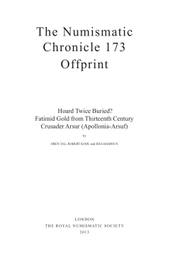 Hoard Twice Buried? Fatimid Gold from Thirteenth Century