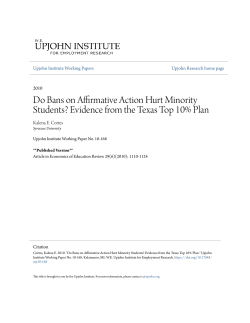 Do Bans on Affirmative Action Hurt Minority