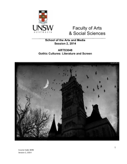 Gothic Cultures: Literature and Screen