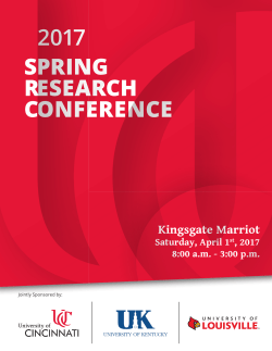Spring Research Conference 2017 Program
