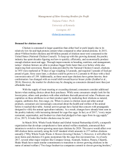 Management of Slow Growing Broilers for Profit