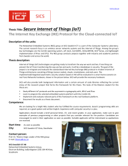 Thesis Title: Secure Internet of Things (IoT)