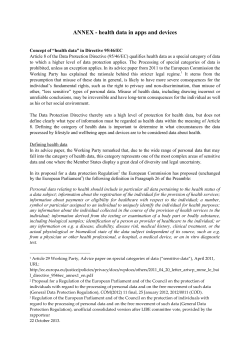 ANNEX - health data in apps and devices