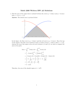 Math 2260 HW #2 Solutions