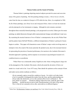 Thomas Eakins and the Sound of Painting