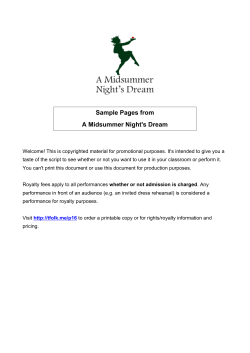 Sample Pages from A Midsummer Night`s Dream