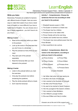 support pack - British Council Learn English