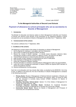 Circular 0065/2007 - Department of Education and Skills