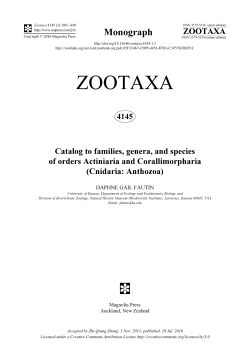 Catalog to families, genera, and species of orders
