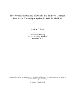 The Global Dimensions of Britain and France`s Crimean War Naval