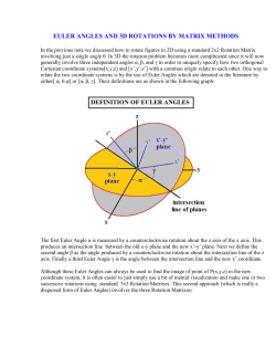 euler angles and 3d rotations by matrix methods