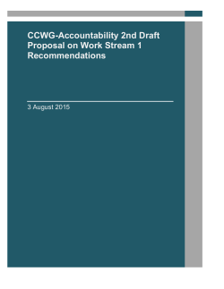CCWG-Accountability 2nd Draft Proposal on Work Stream 1