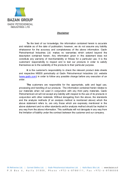 Disclaimer - Gadiv Petrochemical Industries Ltd.