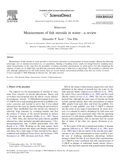 Measurement of fish steroids in water—a review