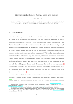 Transnational diffusion: Norms, ideas, and policies