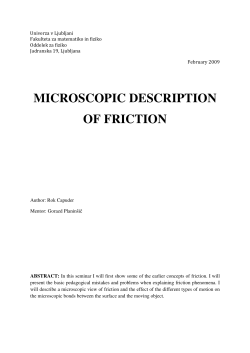 microscopic description of friction