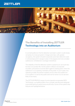 The Benefits of Installing ZETTLER Technology into an Auditorium