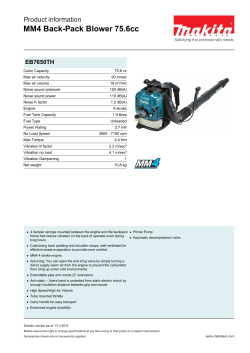 MM4 Back-Pack Blower 75.6cc