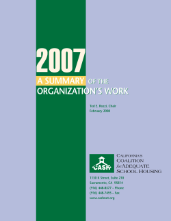 a summary of the organization`s work a summary