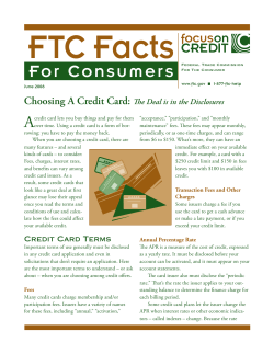 Choosing A Credit Card: The Deal is in the Disclosures