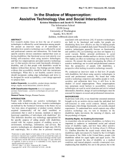 In the shadow of misperception: assistive