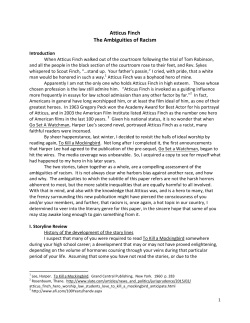 Atticus Finch The Ambiguities of Racism