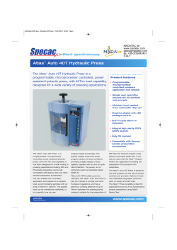 Atlas&trade; Auto 40T Hydraulic Press