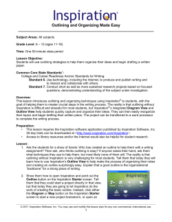 Outlining and Organizing Made Easy