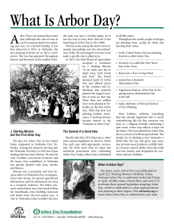 What Is Arbor Day? - Arbor Day Foundation