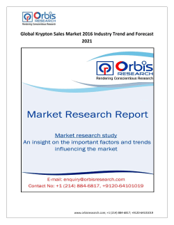 Global Krypton Sales Market 2016 Industry Trend and