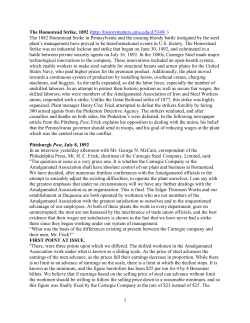 The Homestead Strike, 1892 (http://historymatters.gmu.edu/d/5349