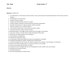 3rd Grade - Math - Fairfield Area School District