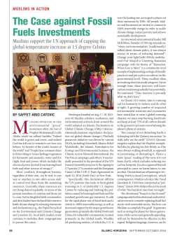 The Case against Fossil Fuels Investments