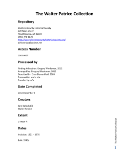 Patrice, Walter Collection - Dutchess County Historical Society