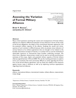Assessing the Variation of Formal Military Alliances