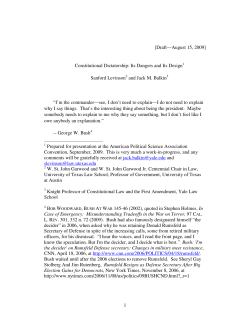 Constitutional Dictatorship