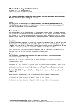 Life and death in Pompeii and Herculaneum